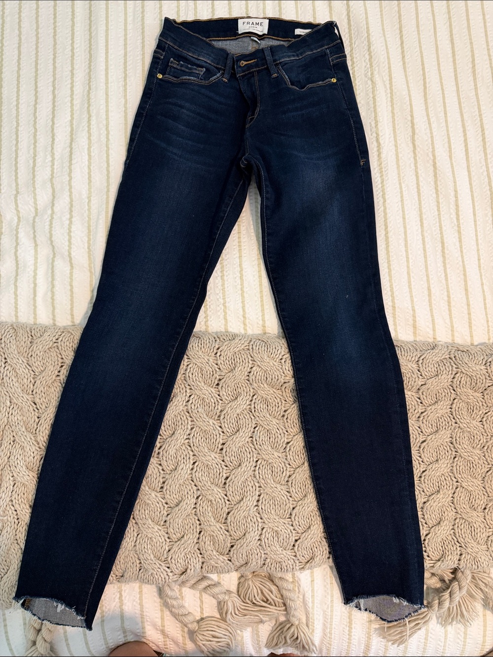Frame Denim Navy Skinny Jeans